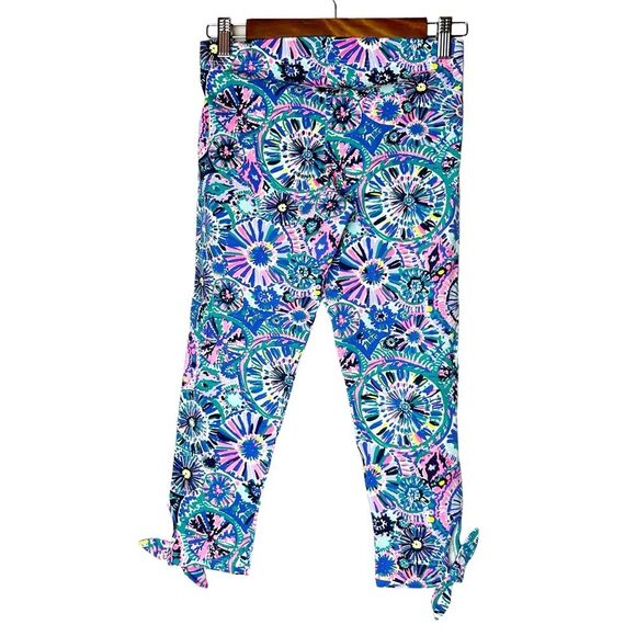 Lilly Pulitzer Maia Leggings The Swim Reduced Multi Size XL 12/14 NWT Cropped - Picture 3 of 4